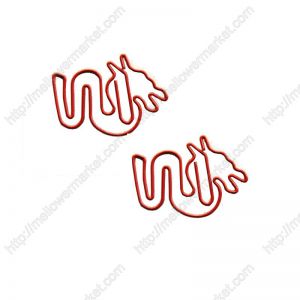 animal shaped paper clips in dragon outline