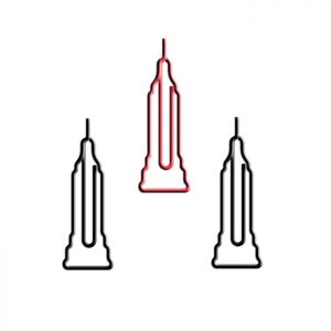 landmark shaped paper clips in the outline of Empire Building