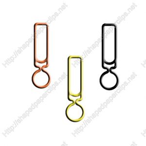 exclamatory mark shaped paper clips in multiple colors