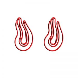 fire shaped paper clips, flame decorative paper clips