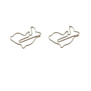 fish shaped paper clips in dolphin outline