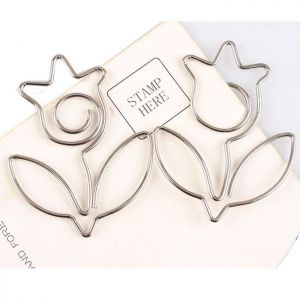 flower decorative paper clips, rose shaped paper clips