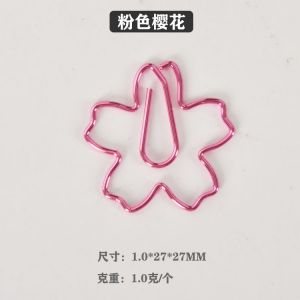 pink flower paper clips, peach blossom decorative paper clips