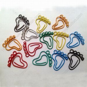 foot shaped paper clips, cute decorative paper clips
