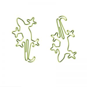 gecko shaped paper clips,  lizard decorative paper clips