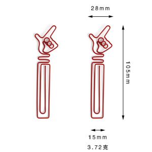 jumbo paper clips in gesture (eight or handgun) outline