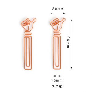 gesture jumbo paper clips in thumbs up outline