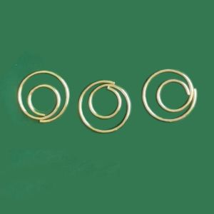 gold circle paper clips, round decorative paper clips