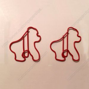 animal shaped paper clips in gorilla outline