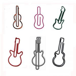 cute guitar decorative paper clips, music shaped paper clips