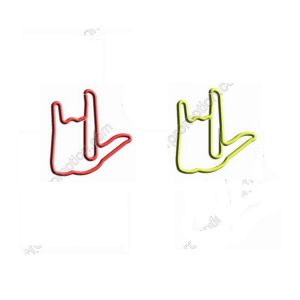 hand gesture shaped paper clips, hand paper clips