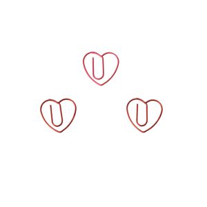 heart shaped paper clips, heart paper clips