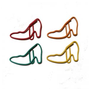 high-heeled shoes shaped paper clips, shoe decorative paper clips,