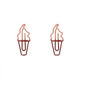 promotional paper clips in the outline of ice cream