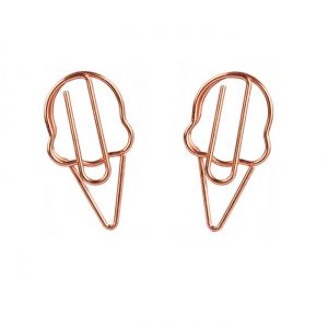 wire shaped paper clips in the outline of ice cream