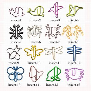 cute insect shaped paper clips, fancy decorative paper clips