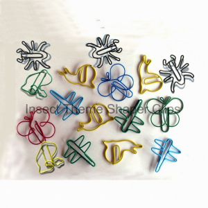 shaped paper clips in different insect outlines