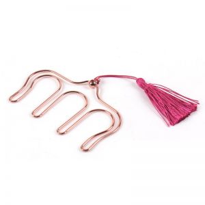 large rose gold paper clips, music recipe book clips