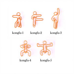 Kongfu moves shaped paper clips, martial arts decorative paper clips