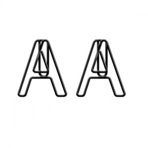 letter A shaped paper clips