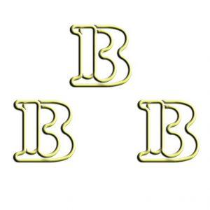 letter B shaped paper clips