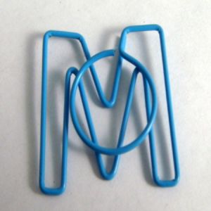 letter M shaped paper clips