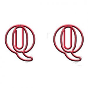 letter Q shaped paper clips