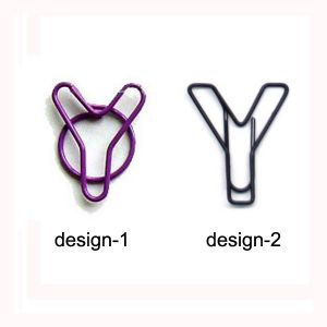 shaped paper clips in letter Y outline, letter shaped paper clips