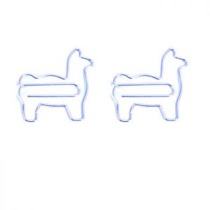 llama animal shaped paper clips, cute decorative paper clips