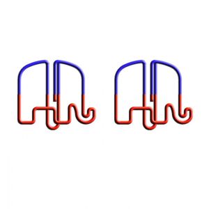 logo paper clips in elephant emblem outline, elephant shaped paper clips