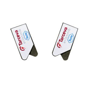 logo promotional paper clips, printed flat metal paper clips