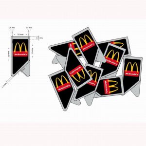 logo promotional paper clips, flat metal paper clips