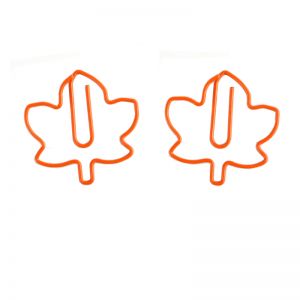maple leaf shaped paper clips, decorative paper clips