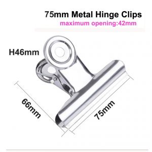 metal hinge clips in 75mm, bill clips