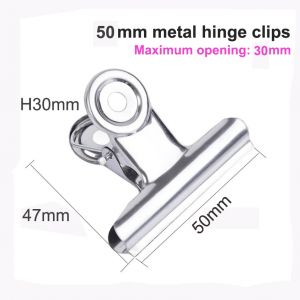metal hinge clips in 50mm, bill clips, note clips