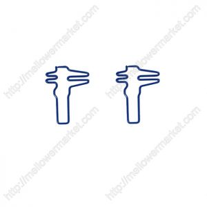 shaped paper clips in micrometer outline