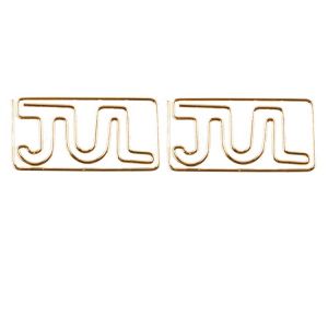 shaped paper clips in abbreviated month names - JUL