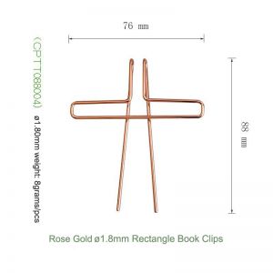 music book clips in rose gold, jumbo paper clips