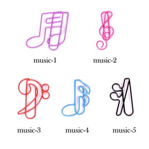 music decorative paper clips, fun shaped paper clips