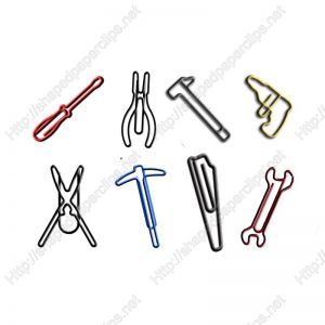 tool shaped paper clips in different outlines