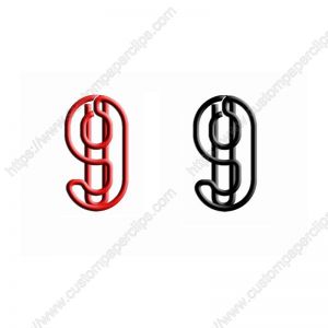 number-9 shaped paper clips, numeric decorative paper clips