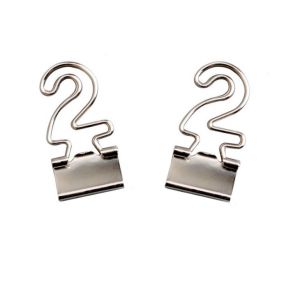 custom binder clips in number 2, decorative binder clips