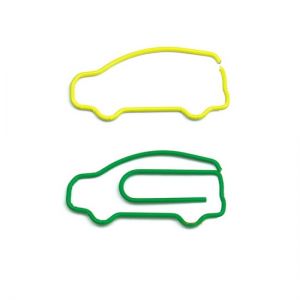 shaped paper clips in off-road vehicle outline, car shaped paper clips