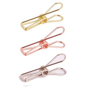 wire metal binder clips in different colors, fish office binder clips