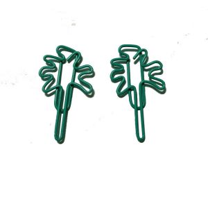 plant shaped paper clips in palm tree outline