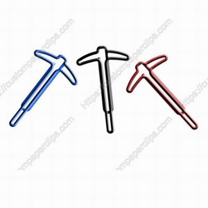 tool shaped paper clips in pickaxe outline, business gifts