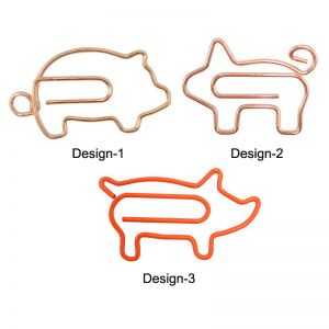 pig animal paper clips, decorative paper clips