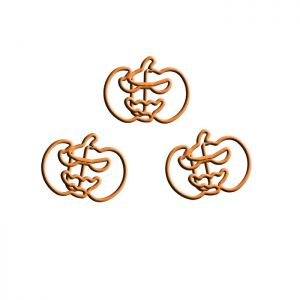 halloween pumpkin shaped paper clips, decorative paper clips