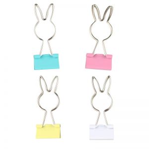 rabbit decorative binder clips, custom binder clips in bunny shape