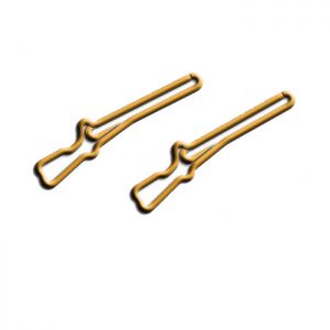 rifle shaped paper clips, decorative paper clips